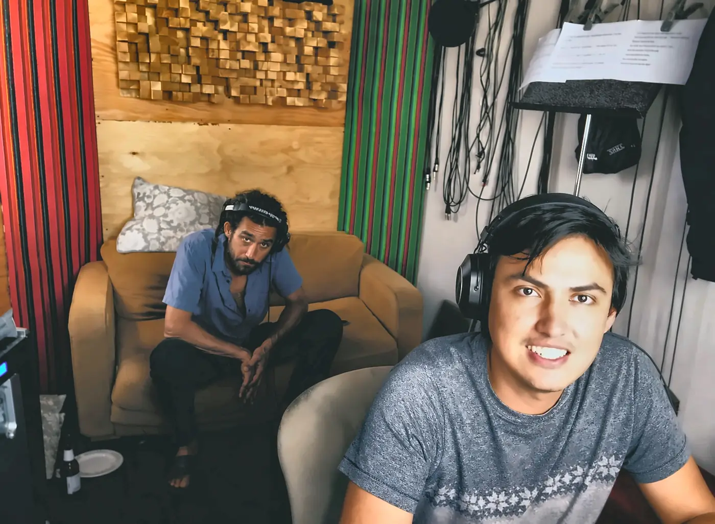 Sesión en estudio de grabación